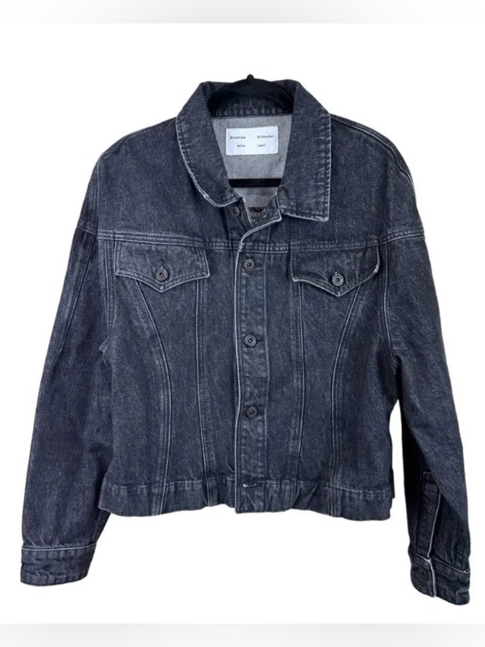 Proenza Schouler Black Heathered Denim Jacket